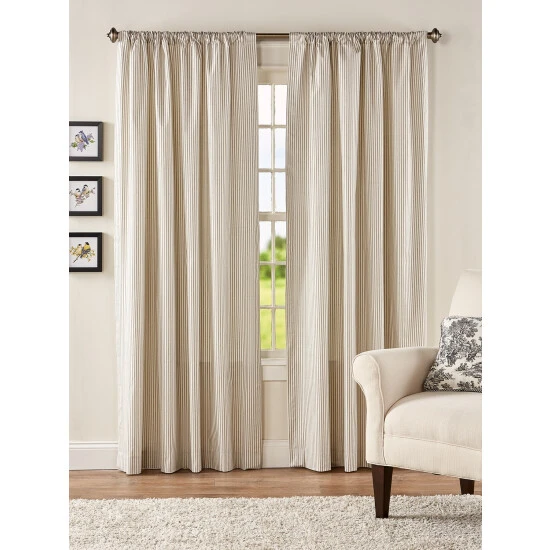 New β€οΈ Vermont Country Store Ticking Stripe Rod Pocket Curtains Red π 4 New β€οΈ Vermont Country Store Ticking Stripe Rod Pocket Curtains Red π - Image 4