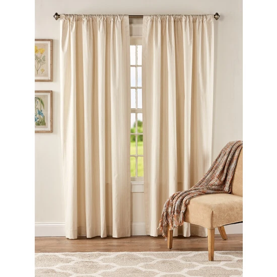 New β€οΈ Vermont Country Store Ticking Stripe Rod Pocket Curtains Red π 5 New β€οΈ Vermont Country Store Ticking Stripe Rod Pocket Curtains Red π - Image 5