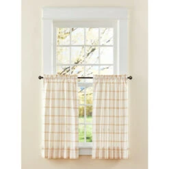 Best reviews of 💯 Vermont Country Store Windowpane Plaid Rod Pocket Tiers Red 🛒 -Cheap Curtains Store unnamed file 342