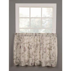 Promo β¨ Vermont Country Store Whispering Hydrangea Rod Pocket Tiers Pink βοΈ