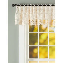 Top 10 💯 Vermont Country Store Floral Medallions Macrame Tailored Valance Ecru 😉