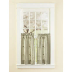 Buy 🌟 Vermont Country Store Colebrook Check Rod Pocket Tiers Mineral 👍