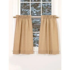 Buy 🌟 Vermont Country Store Colebrook Check Rod Pocket Tiers Mineral 👍 -Cheap Curtains Store unnamed file 376