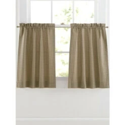 Buy 🌟 Vermont Country Store Colebrook Check Rod Pocket Tiers Mineral 👍 -Cheap Curtains Store unnamed file 379