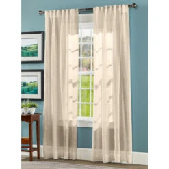 Promo β Vermont Country Store Pure Linen Rod Pocket Panel With Back Tabs White β