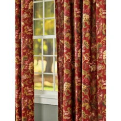Flash Sale 👍 Vermont Country Store Hearthwood Floral Lined Rod Pocket Curtains Natural 👏 -Cheap Curtains Store unnamed file 398