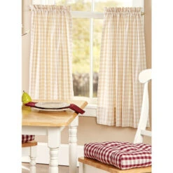 Wholesale 💯 Vermont Country Store Cabin Check Rod Pocket Tiers Black ❤️ -Cheap Curtains Store unnamed file 4