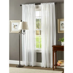 Wholesale ✨ Vermont Country Store Striped Semi-Sheer Rod Pocket Curtains White 👍 -Cheap Curtains Store unnamed file 403