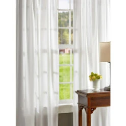 Wholesale ✨ Vermont Country Store Striped Semi-Sheer Rod Pocket Curtains White 👍 -Cheap Curtains Store unnamed file 404