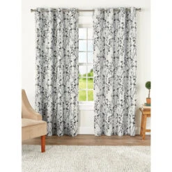 Coupon ✨ Vermont Country Store Shimmery Scenic Silhouettes Lined Grommet Top Panel Linen 🤩 -Cheap Curtains Store unnamed file 488