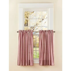 Wholesale 💯 Vermont Country Store Cabin Check Rod Pocket Tiers Black ❤️ -Cheap Curtains Store unnamed file 5