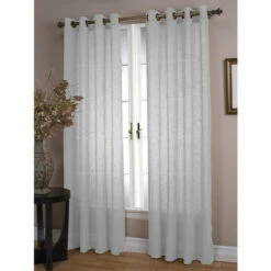 Budget 😍 Vermont Country Store Sheer Linen Grommet Top Curtains Natural ❤️ -Cheap Curtains Store unnamed file 503