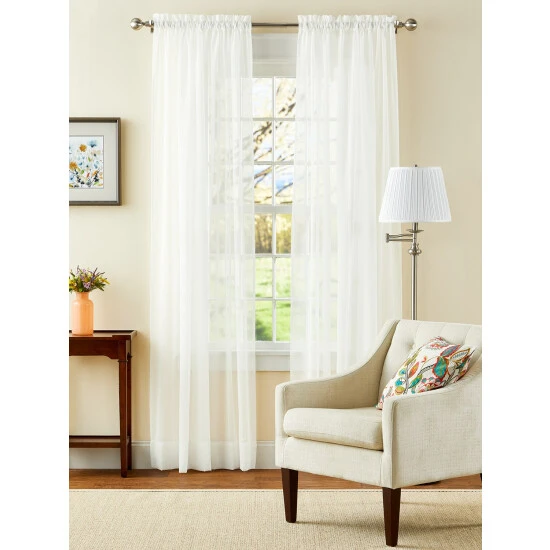 Outlet π― Vermont Country Store Sandy Semi-Sheer Rod Pocket Panel White π 1 Outlet π― Vermont Country Store Sandy Semi-Sheer Rod Pocket Panel White π