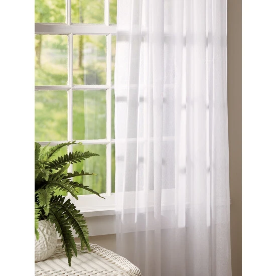 Outlet π― Vermont Country Store Sandy Semi-Sheer Rod Pocket Panel White π 3 Outlet π― Vermont Country Store Sandy Semi-Sheer Rod Pocket Panel White π - Image 3