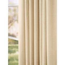Outlet β Vermont Country Store Soft Chevron Lined Rod Pocket Long Panel With Back Tabs Oatmeal β¨