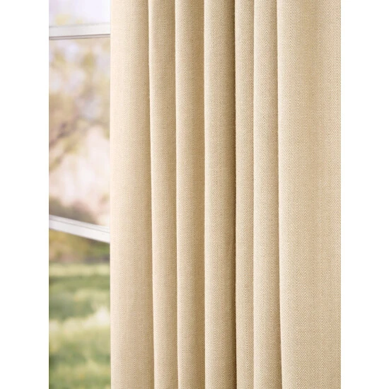 Outlet ⭐ Vermont Country Store Soft Chevron Lined Rod Pocket Long Panel With Back Tabs Oatmeal ✨ 1 Outlet ⭐ Vermont Country Store Soft Chevron Lined Rod Pocket Long Panel With Back Tabs Oatmeal ✨