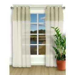 Outlet 🌟 Vermont Country Store Portico Pleats Grommet Top Curtains Gray/white ⌛ -Cheap Curtains Store unnamed file 565