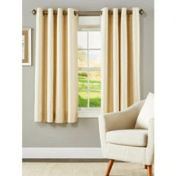 Hot Sale 🛒 Vermont Country Store Westminster Estate Lined 54 Inch Grommet Top Short Panel Ash ✔️ -Cheap Curtains Store unnamed file 580