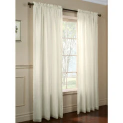 Outlet π Vermont Country Store Privacy Lined Rod Pocket Semi-Sheer Panel White π