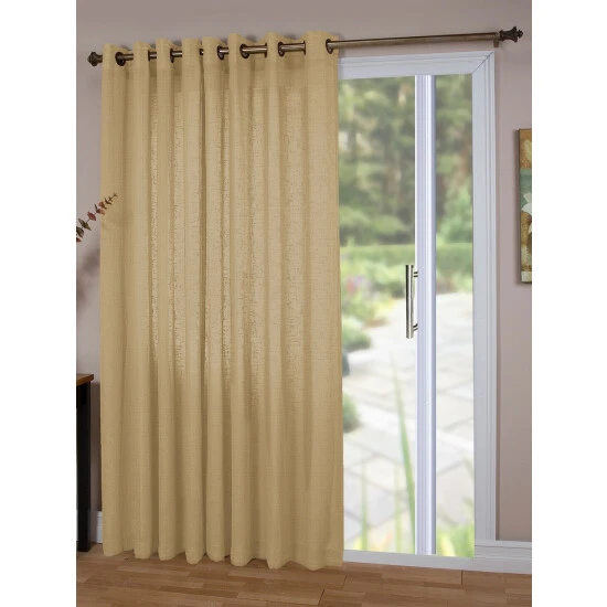 Wholesale ✔️ Vermont Country Store Lined Sheer Linen Grommet Top Patio Panel Toffee ⭐ 2 Wholesale ✔️ Vermont Country Store Lined Sheer Linen Grommet Top Patio Panel Toffee ⭐ - Image 2