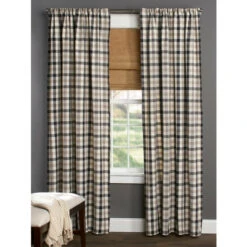 Brand new ✔️ Vermont Country Store Homestead Check Lined Rod Pocket Curtains Black 🥰 -Cheap Curtains Store unnamed file 613