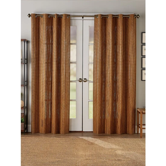 Best Sale ๐ Vermont Country Store Grommet Top Bamboo Panel Walnut ๐ 2 Best Sale ๐ Vermont Country Store Grommet Top Bamboo Panel Walnut ๐ - Image 2