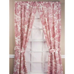 Discount ⭐ Vermont Country Store Essex Toile Rod Pocket Curtains Black ❤️