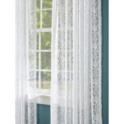 Flash Sale ⌛ Vermont Country Store Endless Lace Rod Pocket Panel White ✨ -Cheap Curtains Store unnamed file 674