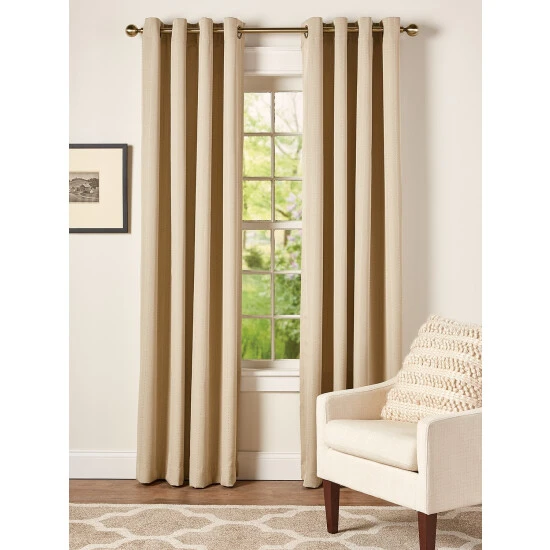 Cheapest 🤩 Vermont Country Store Hudson Dot Room-Darkening Grommet Top Short Curtains Natural 👍 2 Cheapest 🤩 Vermont Country Store Hudson Dot Room-Darkening Grommet Top Short Curtains Natural 👍 - Image 2