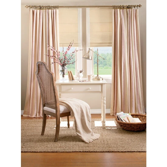 Brand new π Vermont Country Store French Ticking Rod Pocket Curtains Cocoa π 2 Brand new π Vermont Country Store French Ticking Rod Pocket Curtains Cocoa π - Image 2