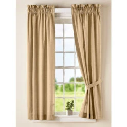 Deals ❤️ Vermont Country Store Mill Brook Rod Pocket Curtains Yellow 👍