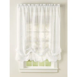 Cheap 🧨 Vermont Country Store Hathaway Sheers Rod Pocket Balloon Panel Cream 🛒