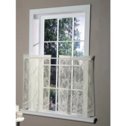 Best Pirce 🧨 Vermont Country Store Enchanted Gardens Lace Rod Pocket Tiers Shell 🔥