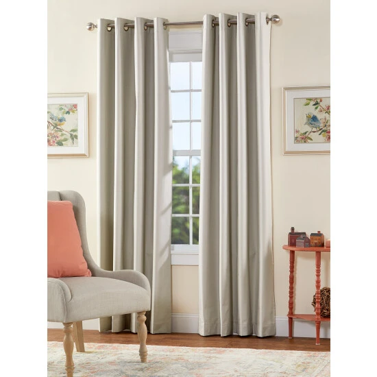 Promo π€© Vermont Country Store Insulated Blackout Antibacterial Grommet Top Curtains Taupe π 2 Promo π€© Vermont Country Store Insulated Blackout Antibacterial Grommet Top Curtains Taupe π - Image 2