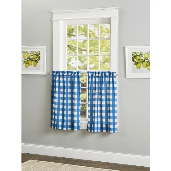 Cheap π Vermont Country Store Classic Check Rod Pocket Tiers Blue β€οΈ 1 Cheap π Vermont Country Store Classic Check Rod Pocket Tiers Blue β€οΈ