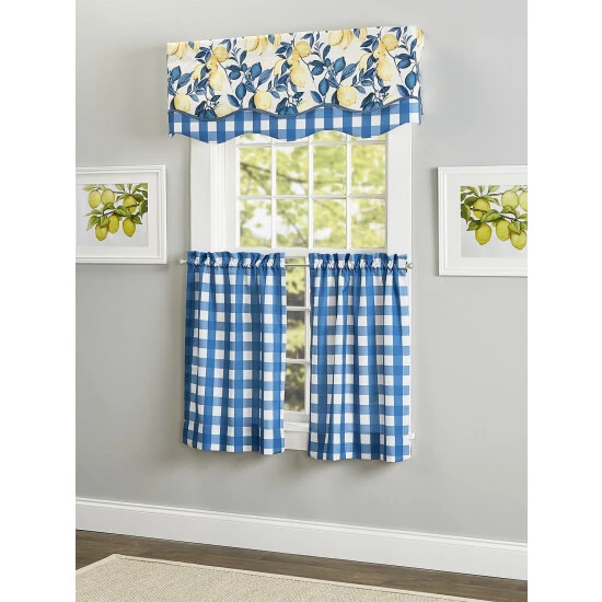 Cheap π Vermont Country Store Classic Check Rod Pocket Tiers Blue β€οΈ 2 Cheap π Vermont Country Store Classic Check Rod Pocket Tiers Blue β€οΈ - Image 2