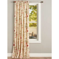 Outlet ✔️ Vermont Country Store Birdsong Blooms Rod Pocket Curtain Panel Lilac 🎉 -Cheap Curtains Store unnamed file 788