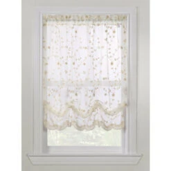 Cheapest 🎉 Vermont Country Store Embroidered Scalloped Rod Pocket Balloon Panel White 🛒 -Cheap Curtains Store unnamed file 795