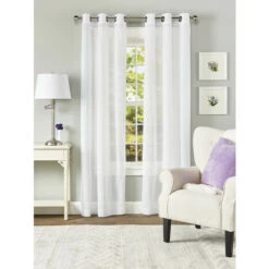 Brand new ✔️ Vermont Country Store Cotton Voile Semi-Sheer Grommet Top Curtains White ⭐ -Cheap Curtains Store unnamed file 804