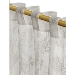 Buy 💯 Vermont Country Store Embroidered Leaves Sheer Rod Pocket Patio Panel With Back Tabs Gray ⌛ -Cheap Curtains Store unnamed file 822