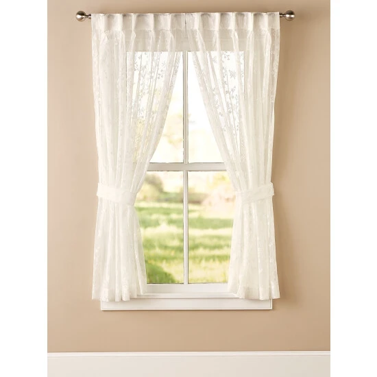 Cheapest ✨ Vermont Country Store Butterfly Garden Lace Pinch Pleat Back Tab Curtains White ❤️ 1 Cheapest ✨ Vermont Country Store Butterfly Garden Lace Pinch Pleat Back Tab Curtains White ❤️