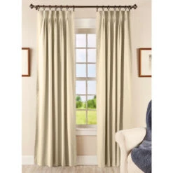 Budget π Vermont Country Store Insulated Lined 48 Inch Pinch Pleat Curtains White β