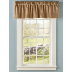 Budget π Vermont Country Store Queenfield Velvet Rod Pocket Tailored Valance Navy β