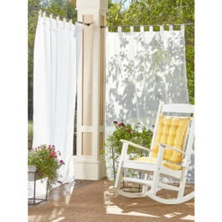 Discount 🔥 Vermont Country Store Sunny Days Indoor/Outdoor Tab Top Panel Ivory 👏