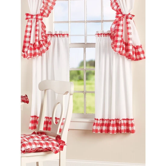 Best reviews of π Vermont Country Store Gingham Blossom Rod Pocket Tiers Red βοΈ 2 Best reviews of π Vermont Country Store Gingham Blossom Rod Pocket Tiers Red βοΈ - Image 2