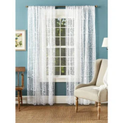 Best Pirce 🛒 Vermont Country Store Sheer Linen Rod Pocket Curtains Natural 😀