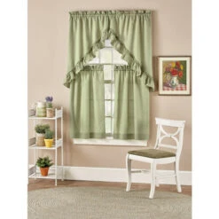 Brand new 😉 Vermont Country Store Carolyn's Colorful Rod Pocket Tailored Tiers 🥰 -Cheap Curtains Store unnamed file 903