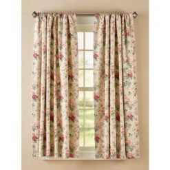 Outlet π Vermont Country Store Abbey Rose Lined Rod Pocket Curtains Rosewood π§¨