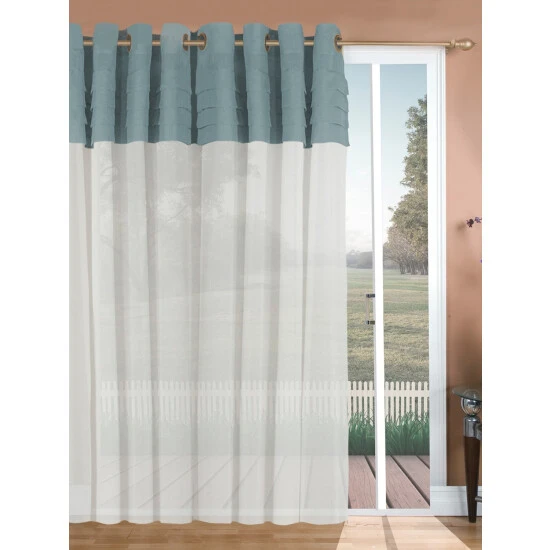 Best Sale 𧨠Vermont Country Store Portico Pleats Grommet Top Patio Panel With Pull Wand Blue/white π 10 Best Sale 𧨠Vermont Country Store Portico Pleats Grommet Top Patio Panel With Pull Wand Blue/white π - Image 10