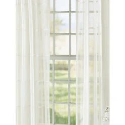 Best deal 🔥 Vermont Country Store Chenille Stripe Sheer Rod Pocket Panel With Back Tabs Gray/white ✨ -Cheap Curtains Store unnamed file 982